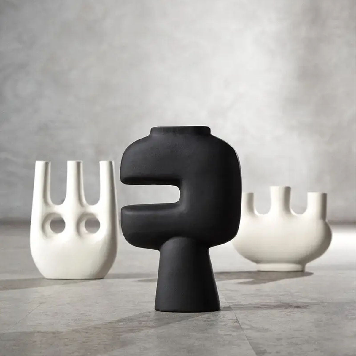 Beaumonde Home Hapax Abstract Small Black Vase