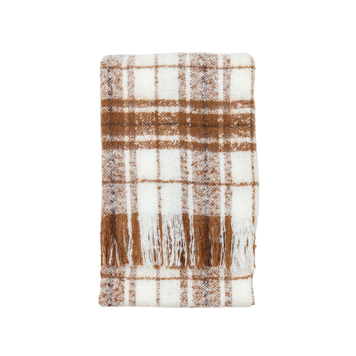 Gallery Direct Check Faux Mohair Throw