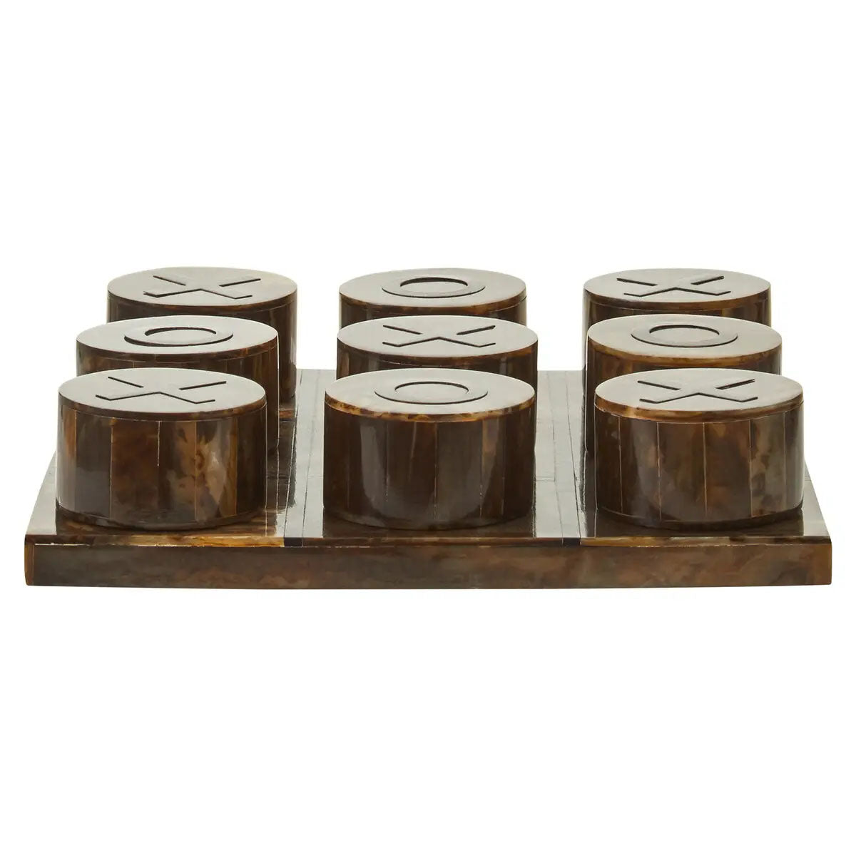 Beaumonde Home Churchill Games Brown and Black Finish Noughts And Crosses