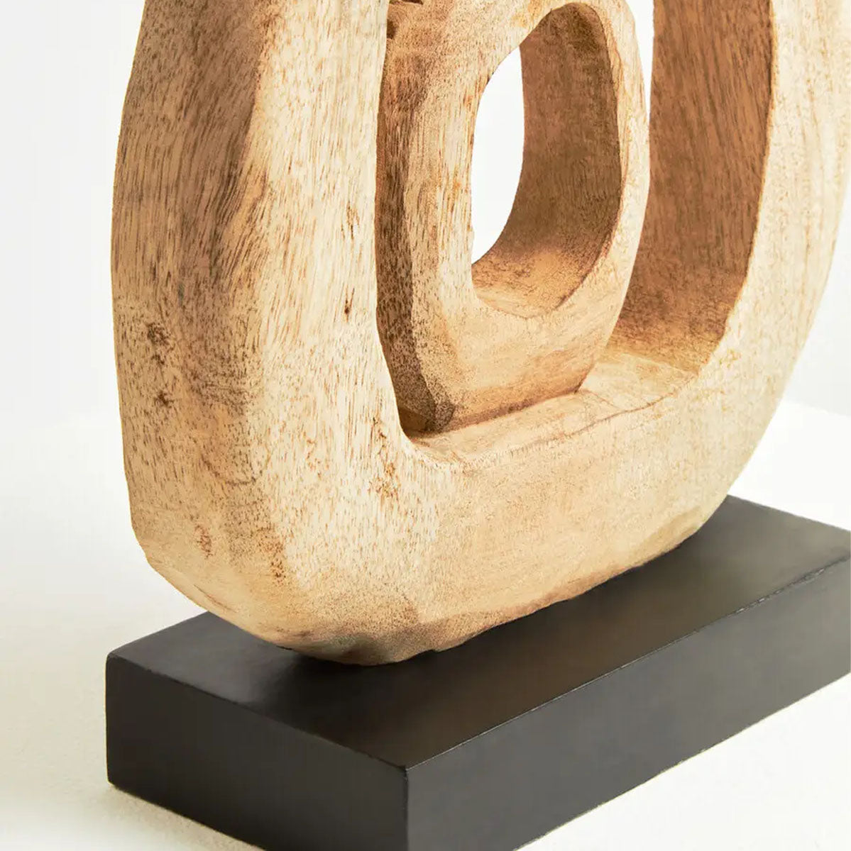 Beaumonde Home Fidel Natural Mango Wood Ring Sculpture