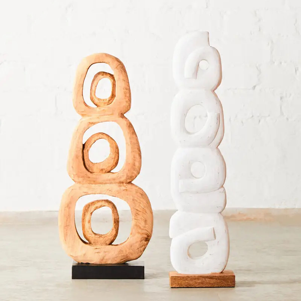 Beaumonde Home Fidel Natural Mango Wood Ring Sculpture