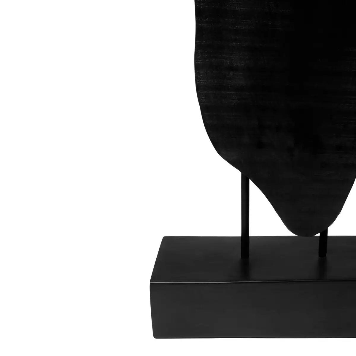 Beaumonde Home Fidel Rustic Black Vertical Mango Wood Slice Sculpture