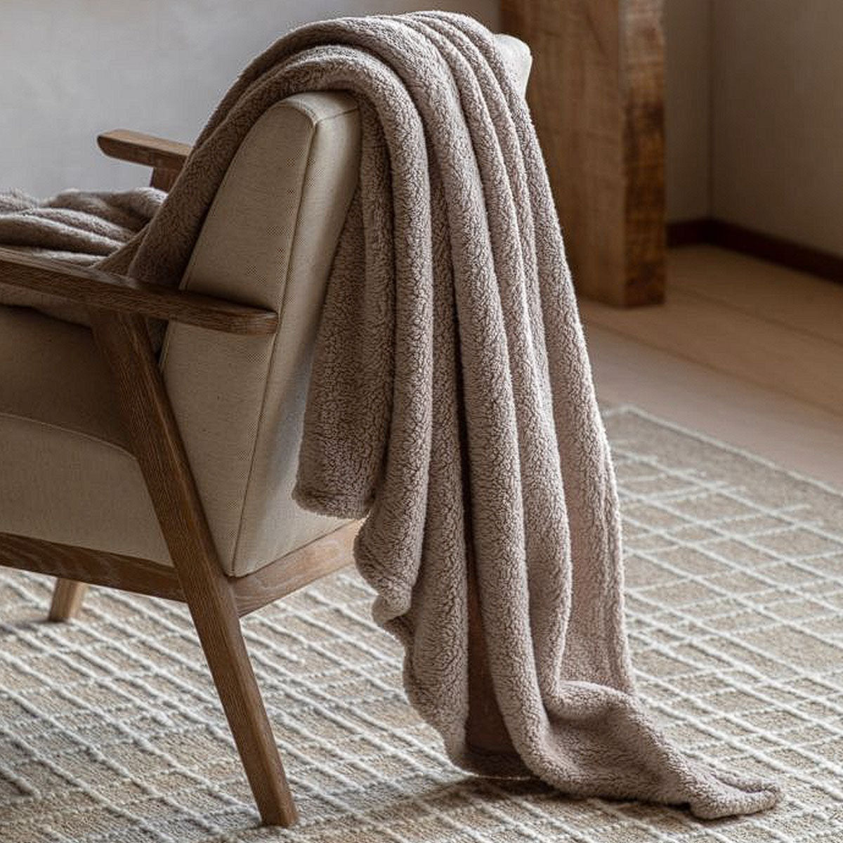 Gallery Direct Teddy Fleece Throw