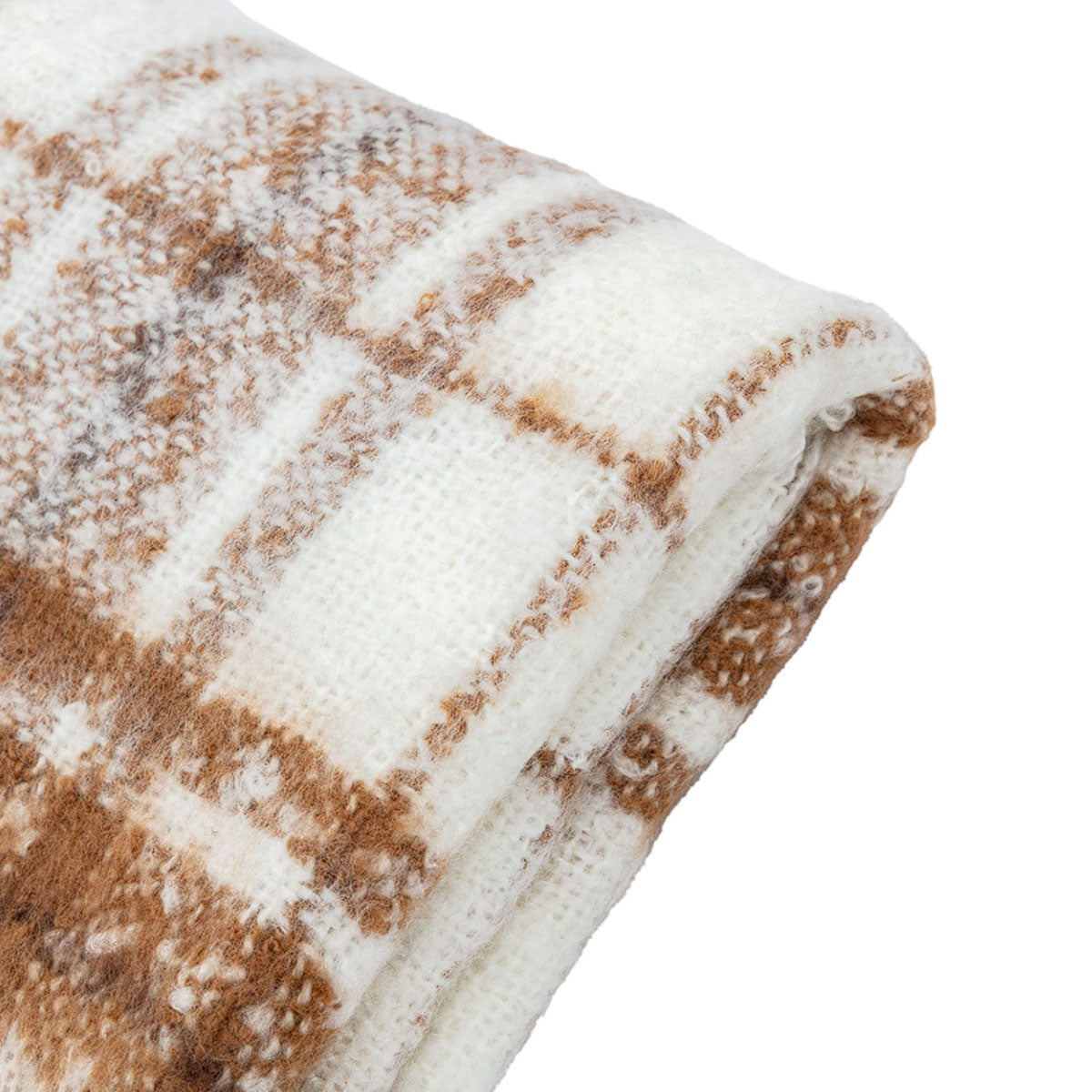 Gallery Direct Check Faux Mohair Throw