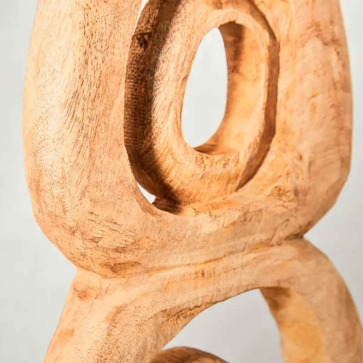 Beaumonde Home Fidel Natural Mango Wood Ring Sculpture