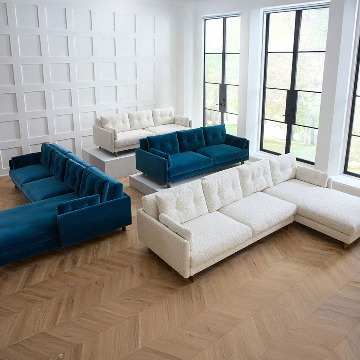 Jonathan Adler Malibu Sofa - Cirrus Powder