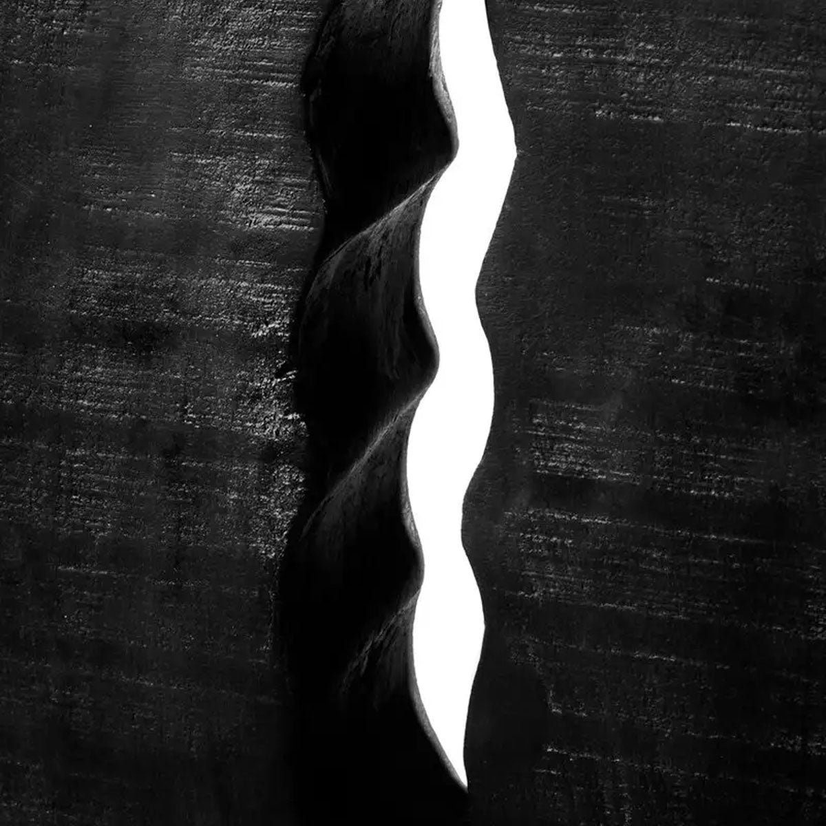 Beaumonde Home Fidel Rustic Black Vertical Mango Wood Slice Sculpture