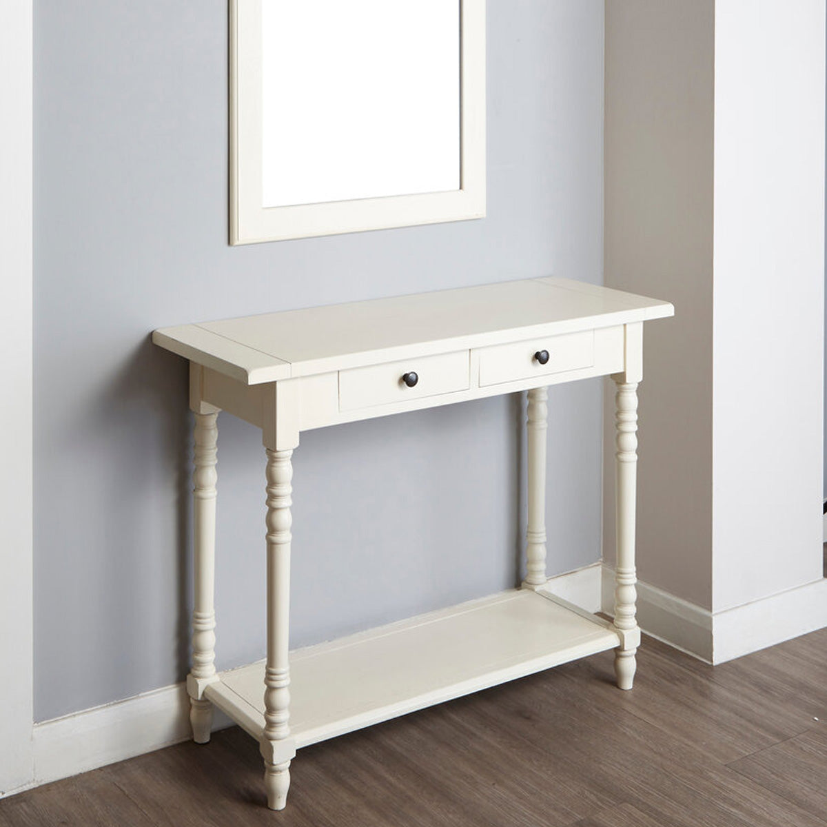 Beaumonde Home Heritage 2 Drawers White Console Table