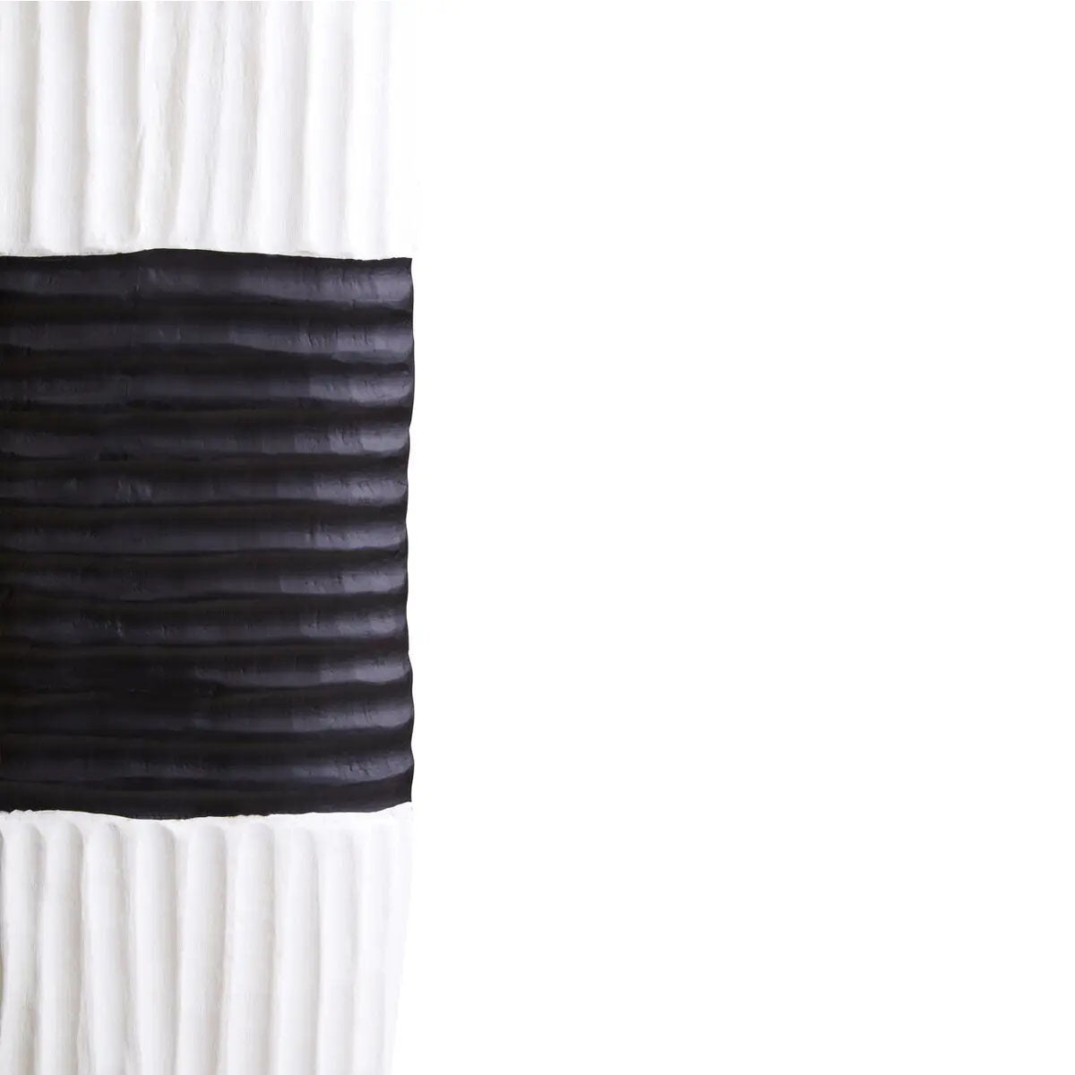 Beaumonde Home Fidel Black and White Mango Wood Oblong Sculpture