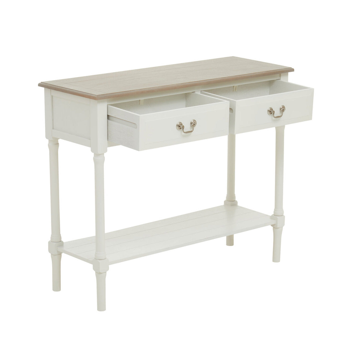 Beaumonde Home Heritage 2 Drawer Ivory Console Table