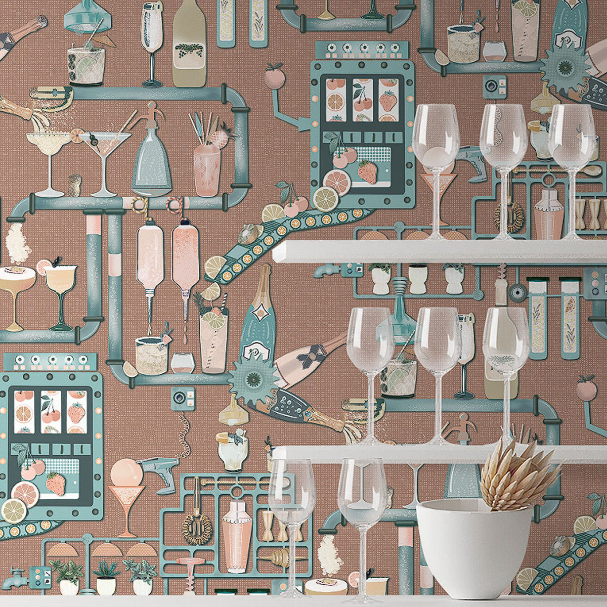 Brand McKenzie Liquid Lab Wallpaper - Mocha