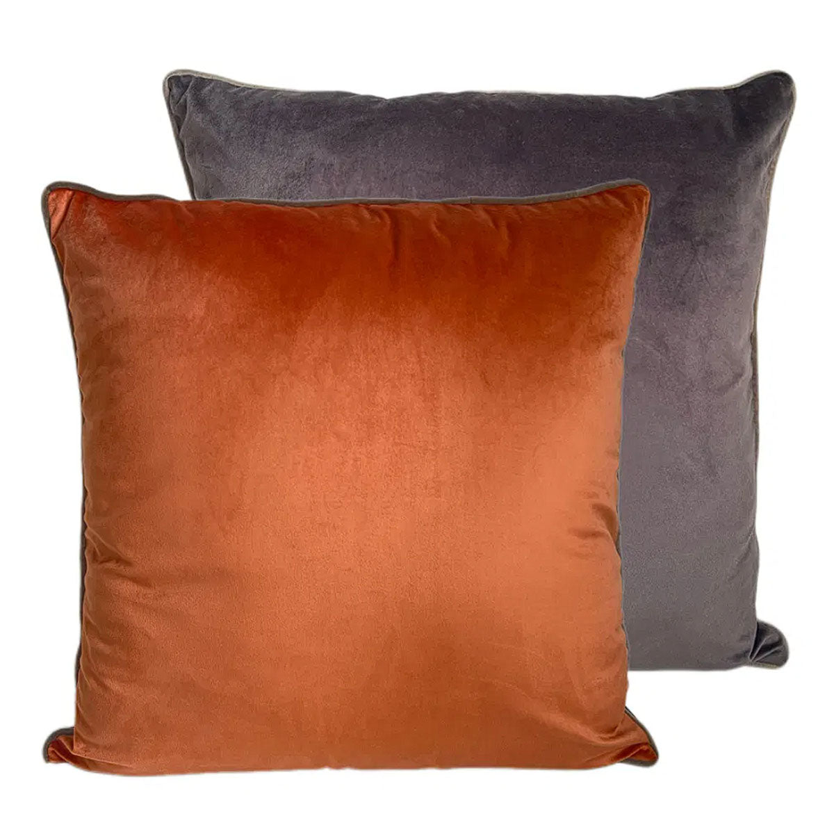 Malini Paul Moneypenny LargeTwofaced Orange/Choc Cushion