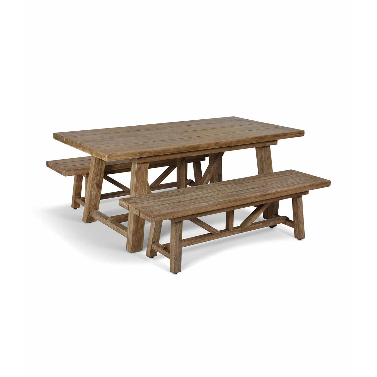 Garden Trading Chilford Solid Wood Table & Bench Set Small