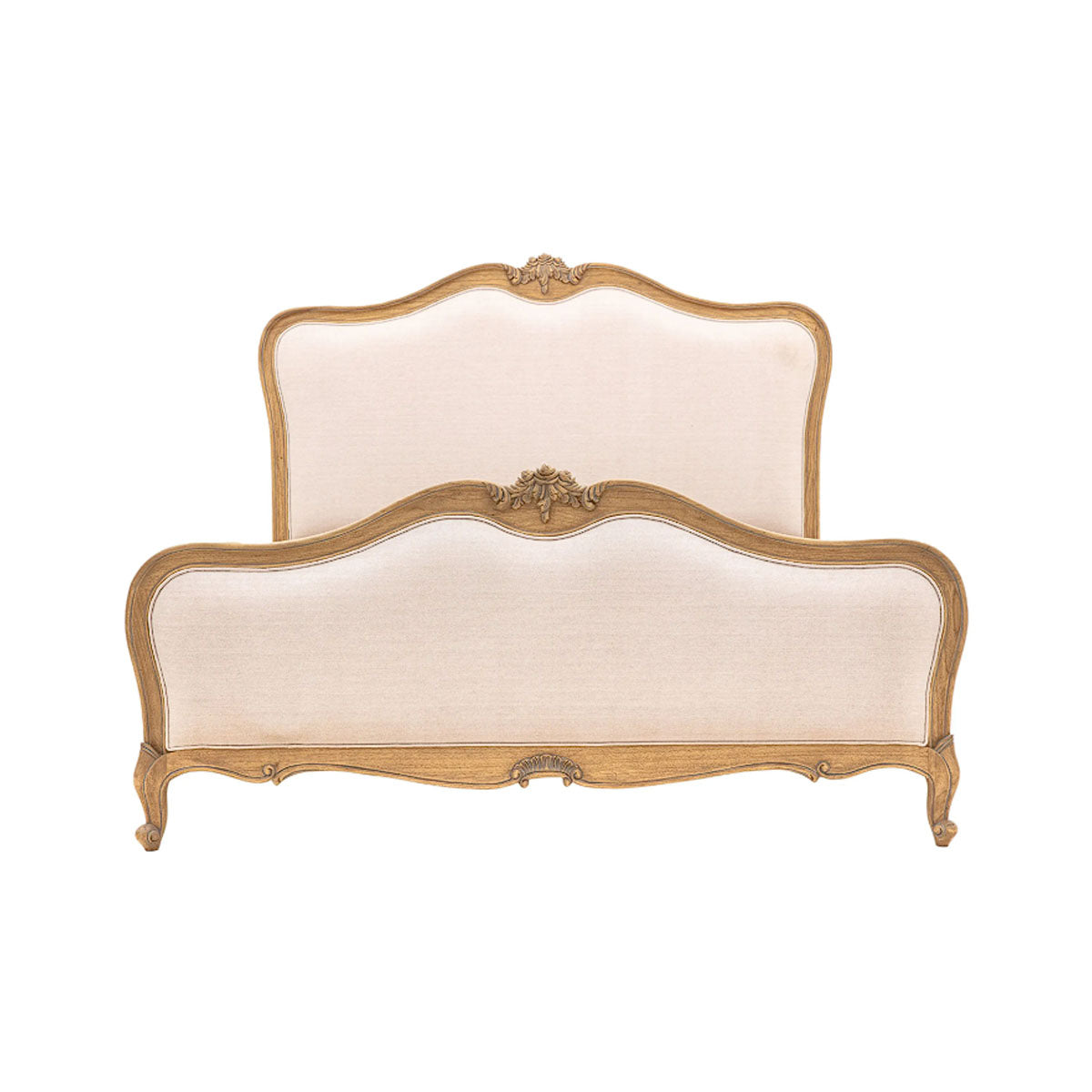 Gallery Direct Chic Linen Upholstered Bed Weathered