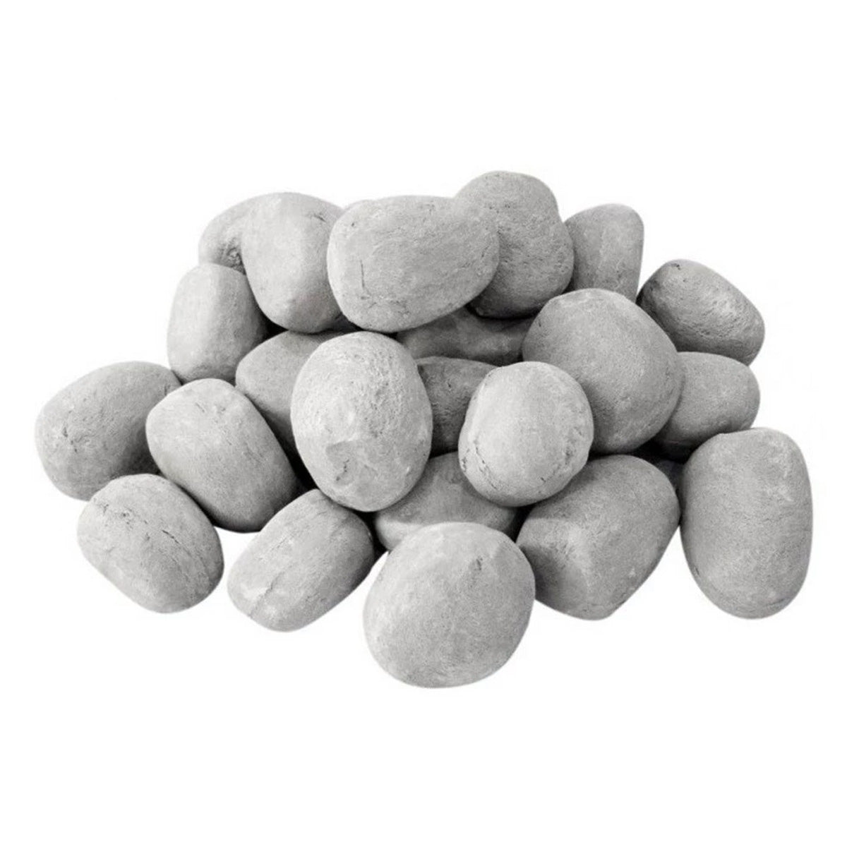 ScandiFlames Ceramics Pebbles Grey - 24 Pieces