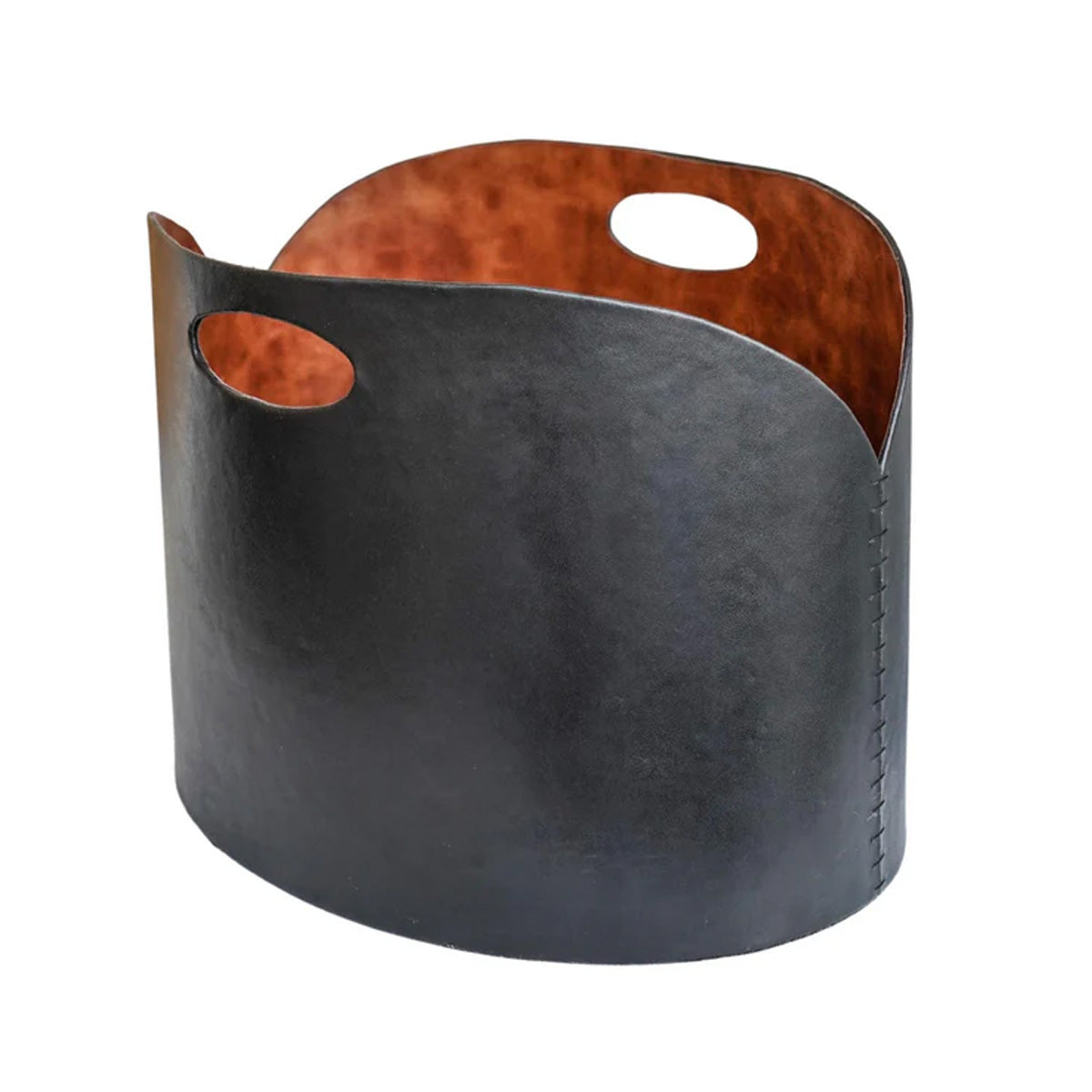 Ivyline Tan Faux Leather Log Bucket