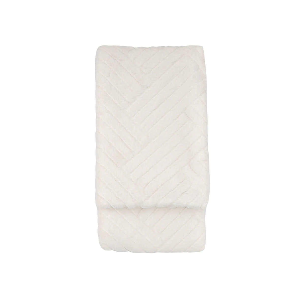 Gallery Direct Block Rabbit Faux Fur Throw
