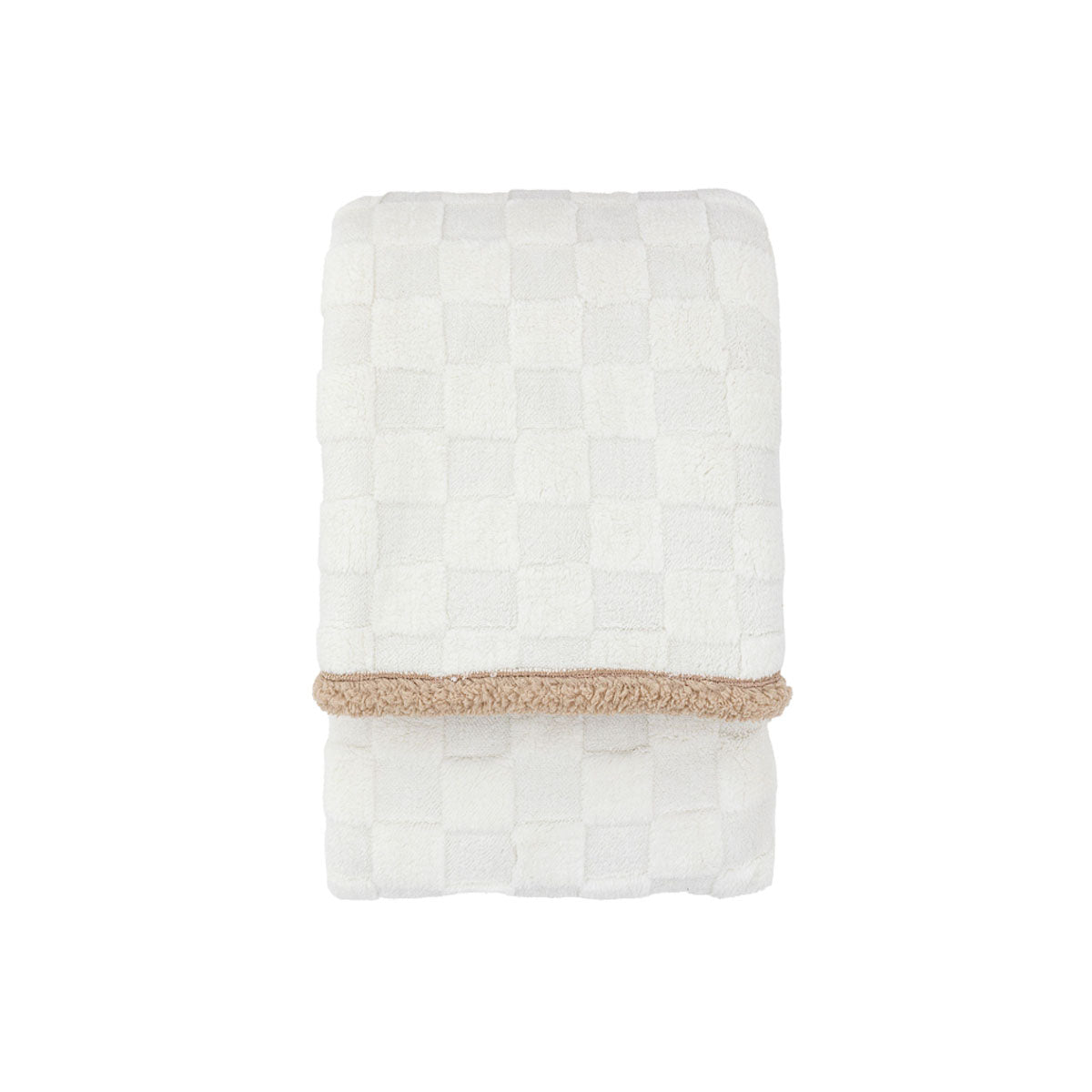 Gallery Direct Oakley Checked Sherpa Throw
