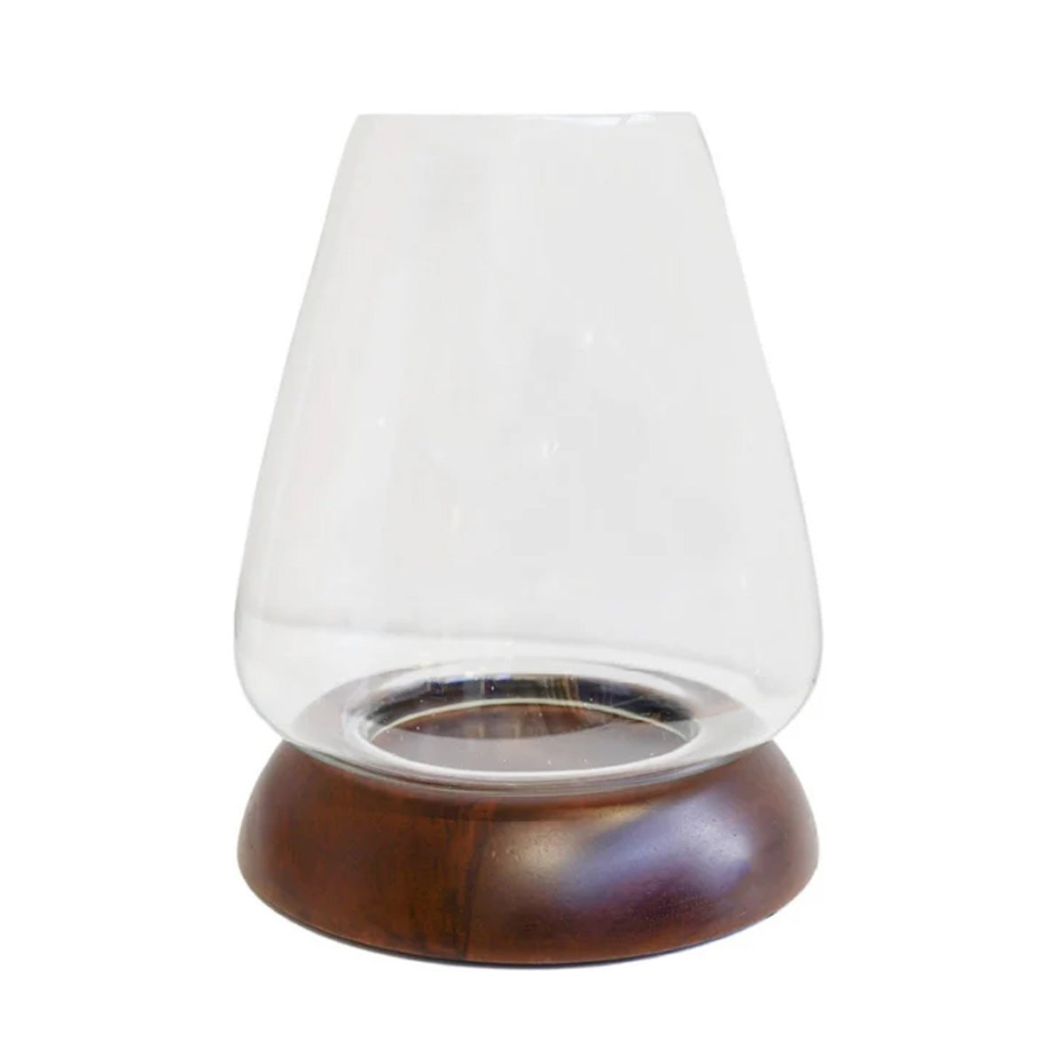 Ivyline Harvey Walnut Tapered Dome Lantern