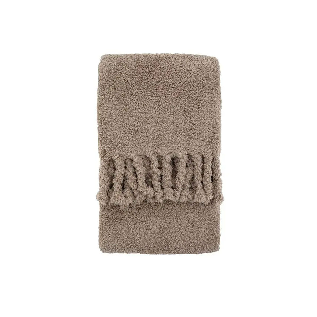 Gallery Direct Fringed Teddy Throw Taupe