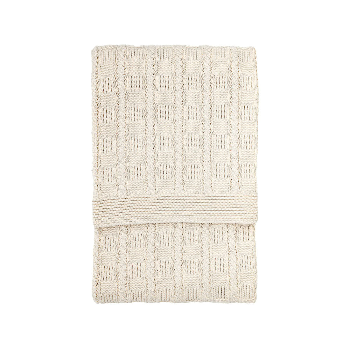 Gallery Direct Cotton Cable Throw Cream
