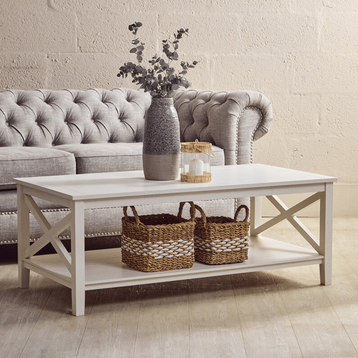 Beaumonde Home Heritage Ivory Rectangular Coffee Table