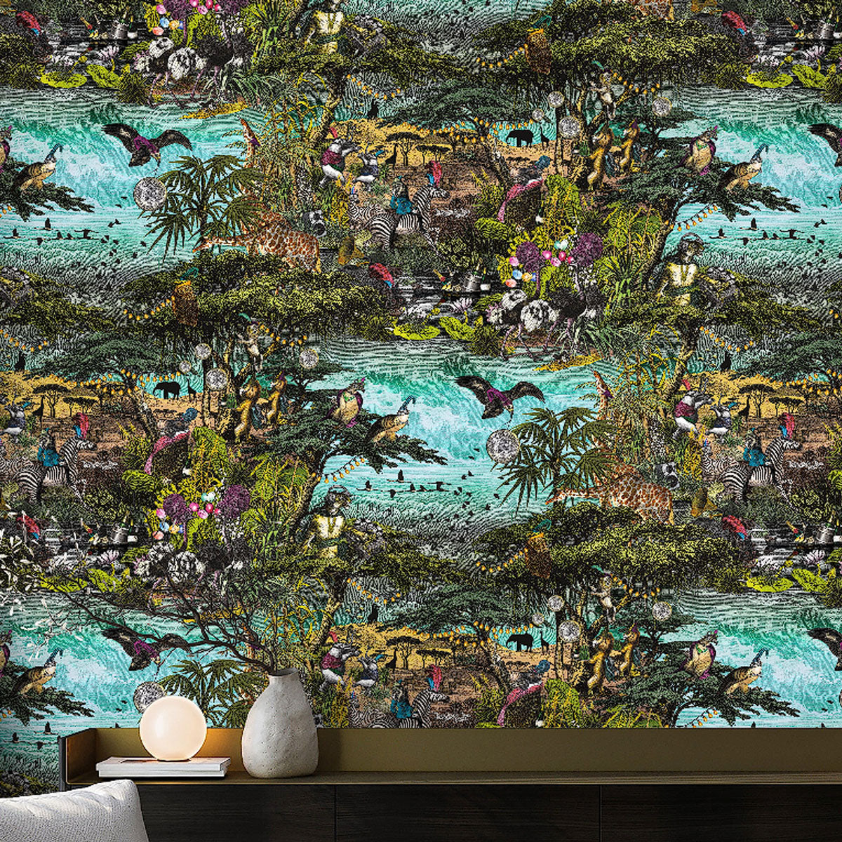 Brand McKenzie Club Safari Wallpaper - Tropical Garden