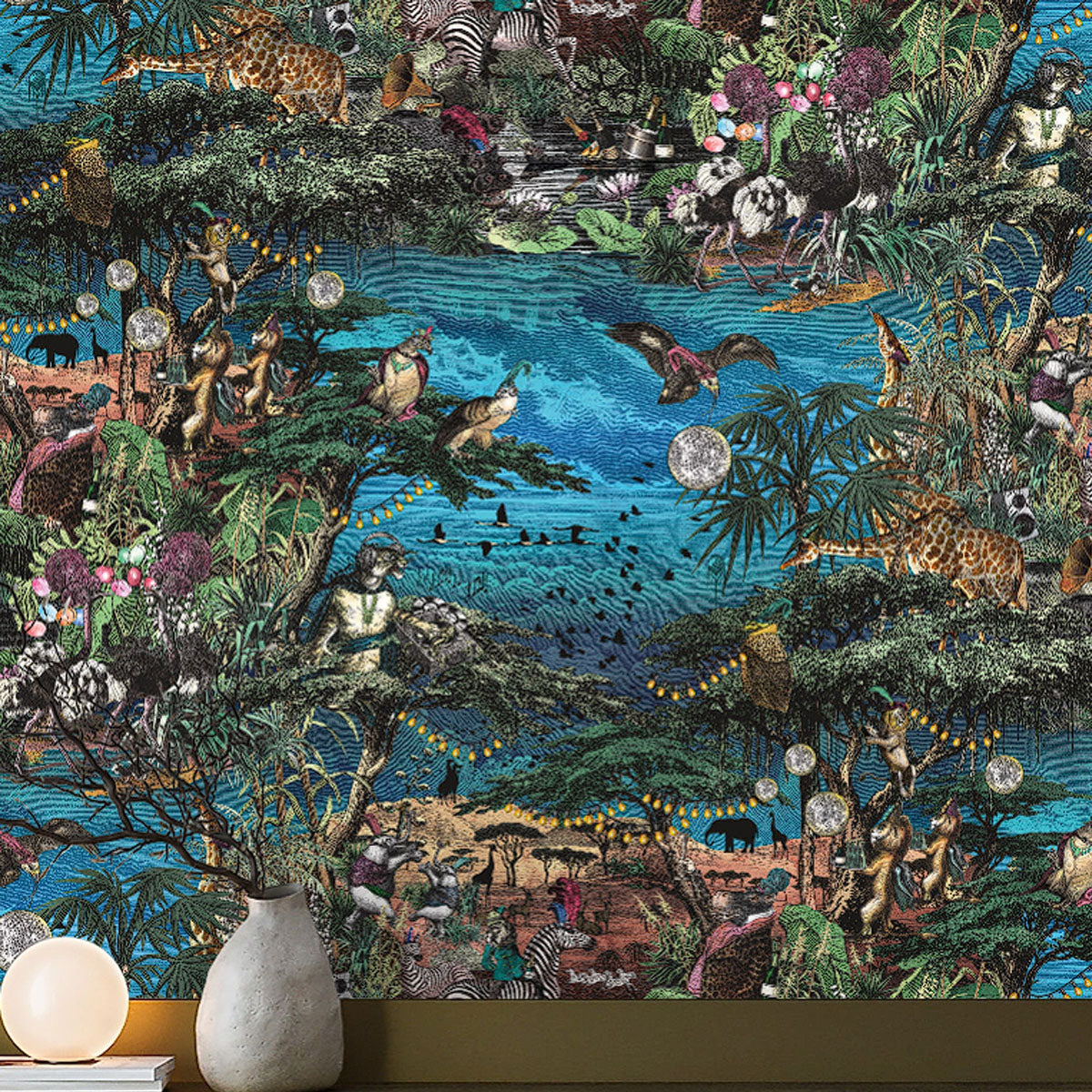 Brand McKenzie Club Safari Wallpaper - Lagoon