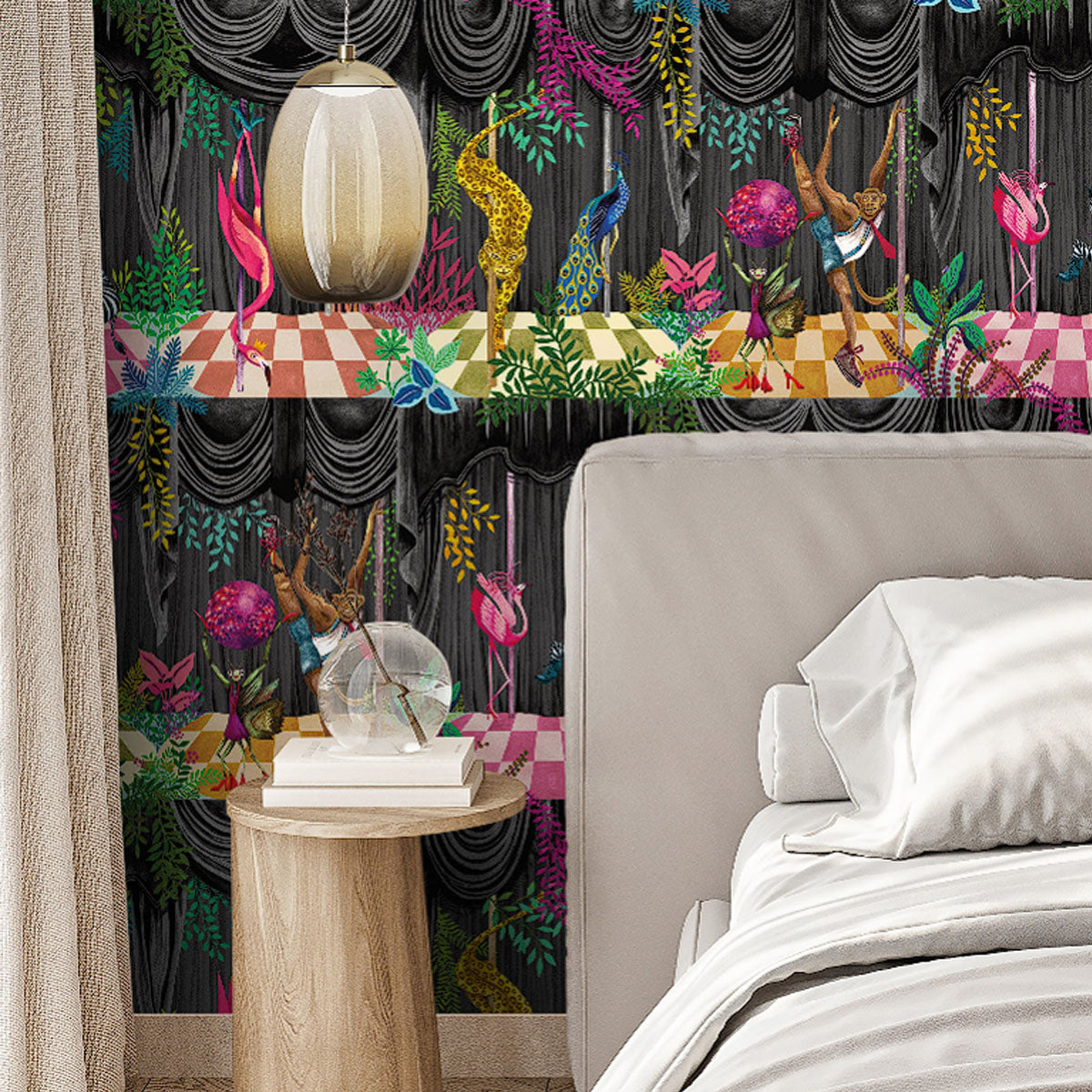 Brand McKenzie Creature Club Wallpaper - Slate Black