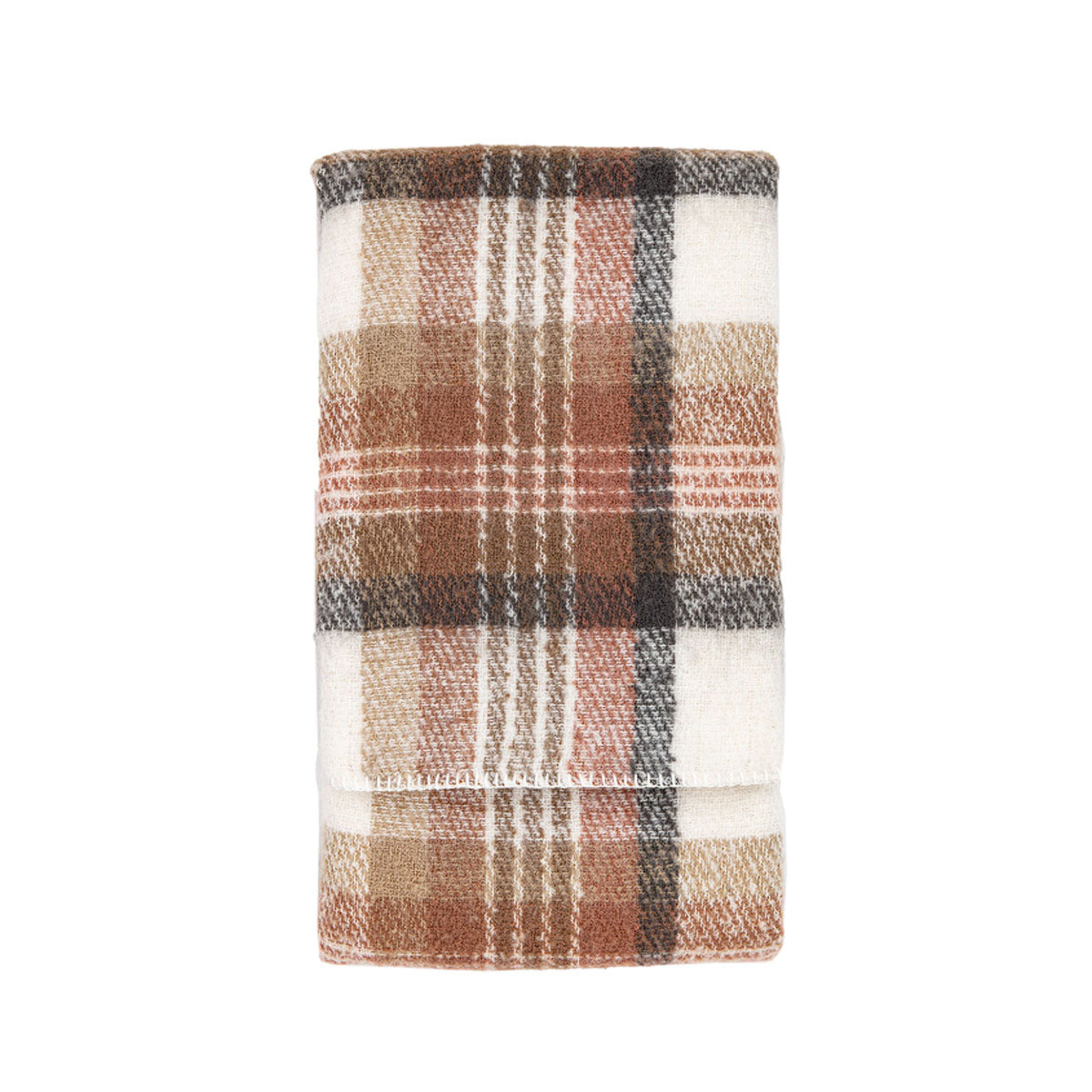 Gallery Direct Check Faux Mohair Throw