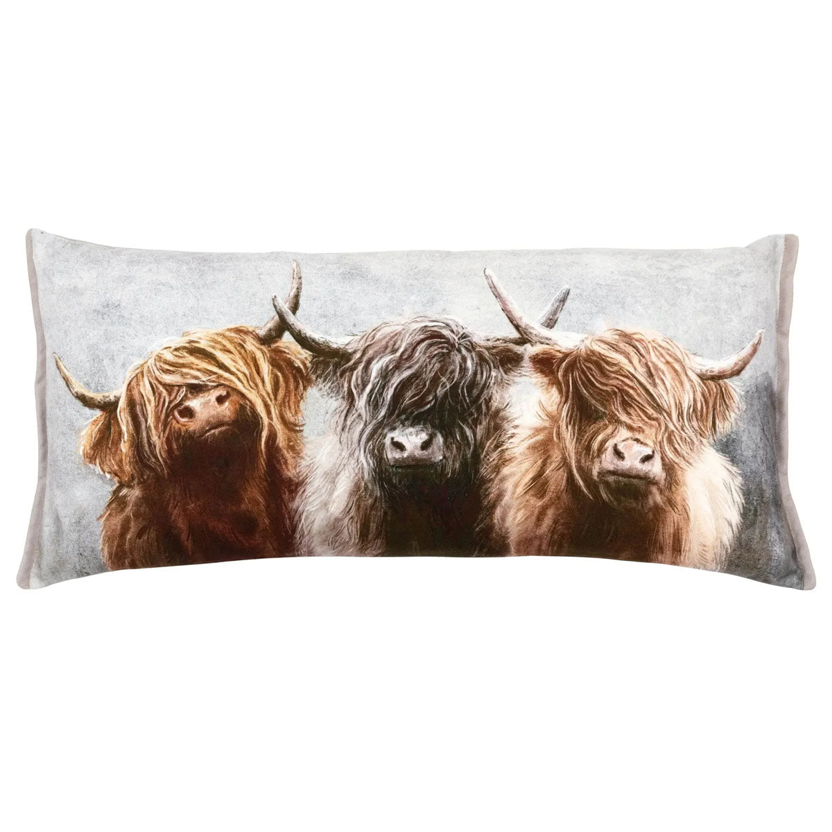 Gallery Direct Highland Cow Trio Cushion