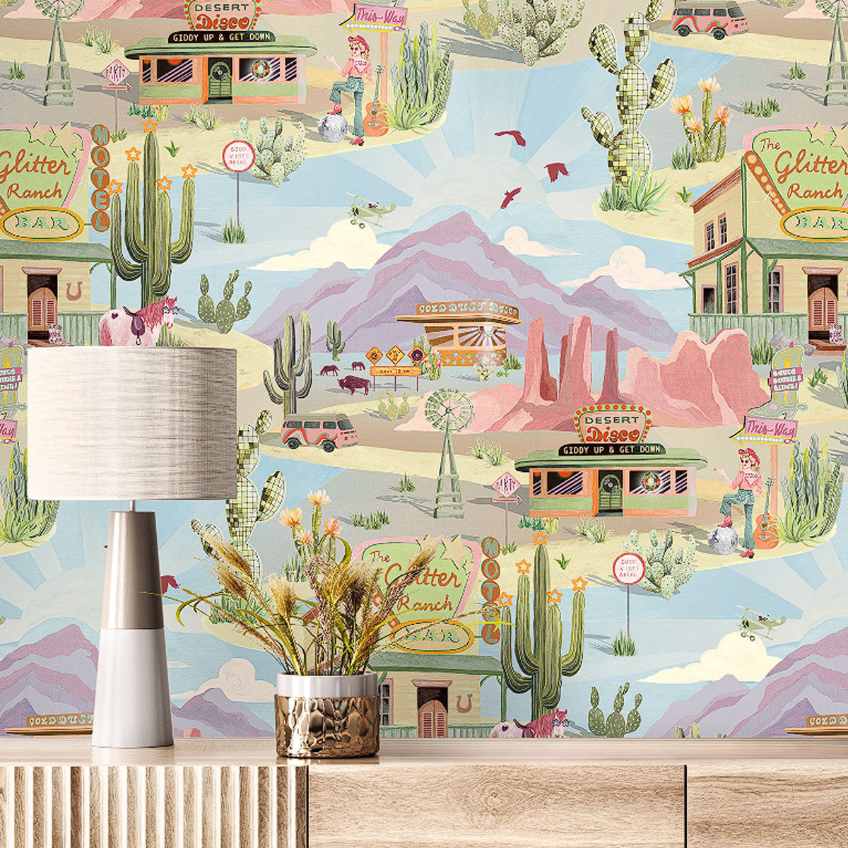 Brand McKenzie The Glitter Ranch Wallpaper - Summer