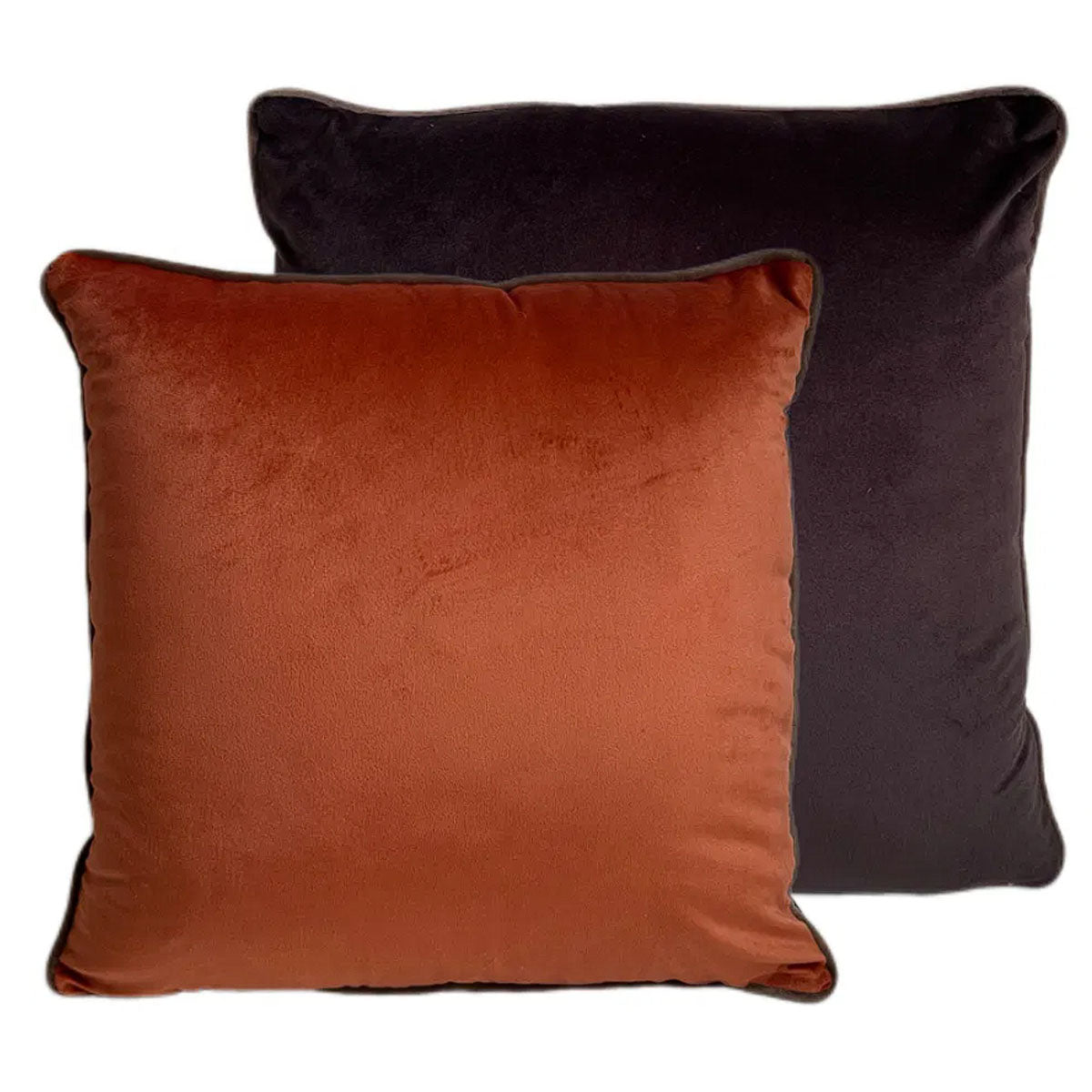 Malini Paul Moneypenny Twofaced Orange/Choc Cushion