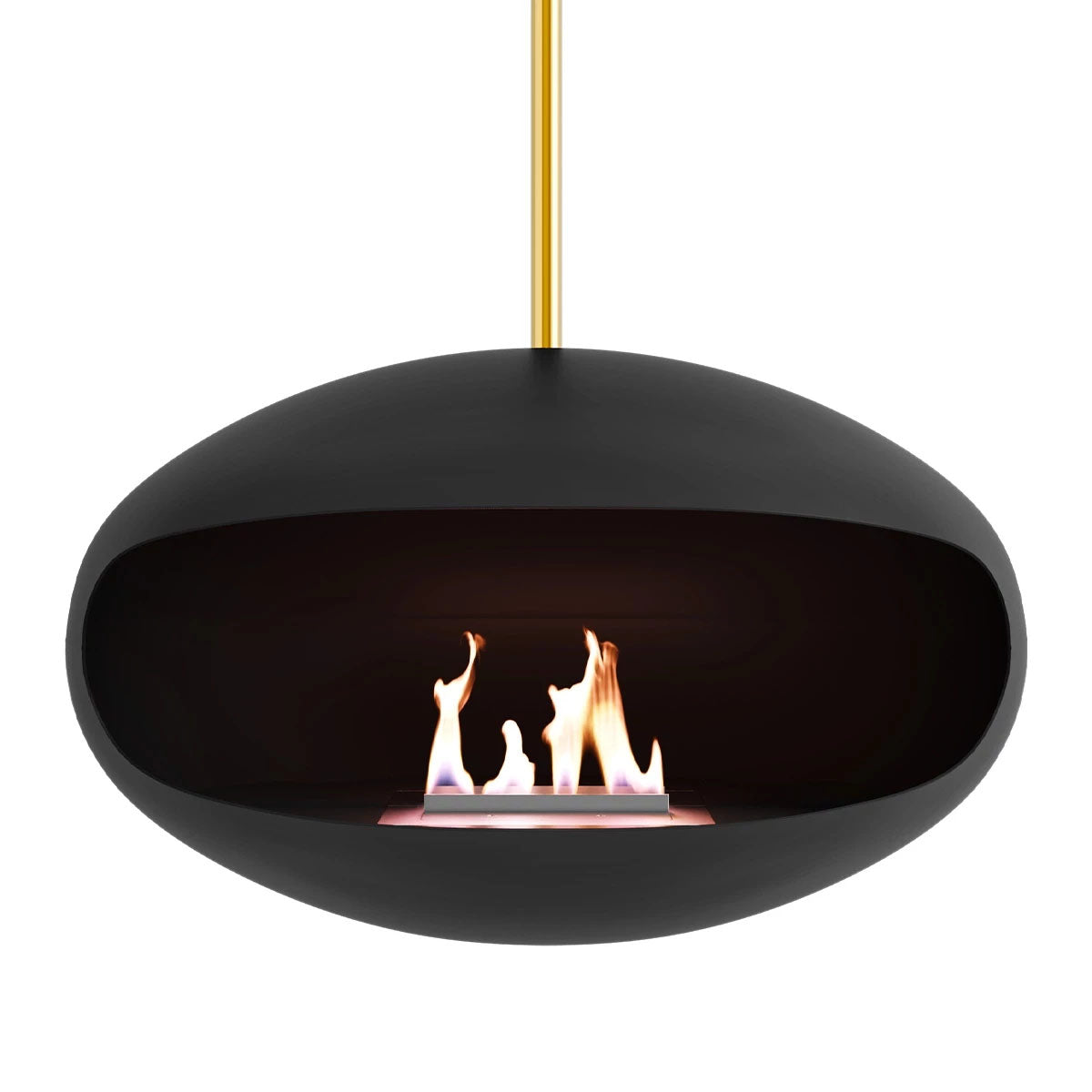 Cocoon Fires Aeris - Black with a Brass Pole