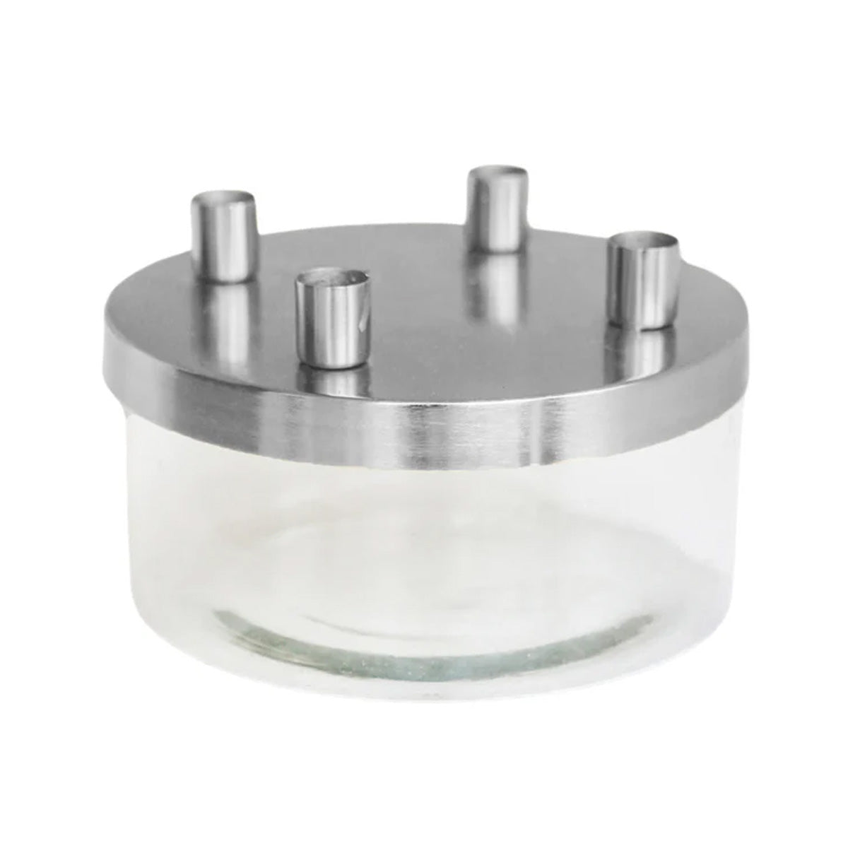Ivyline Metal Candle Holder with Glass Bowl