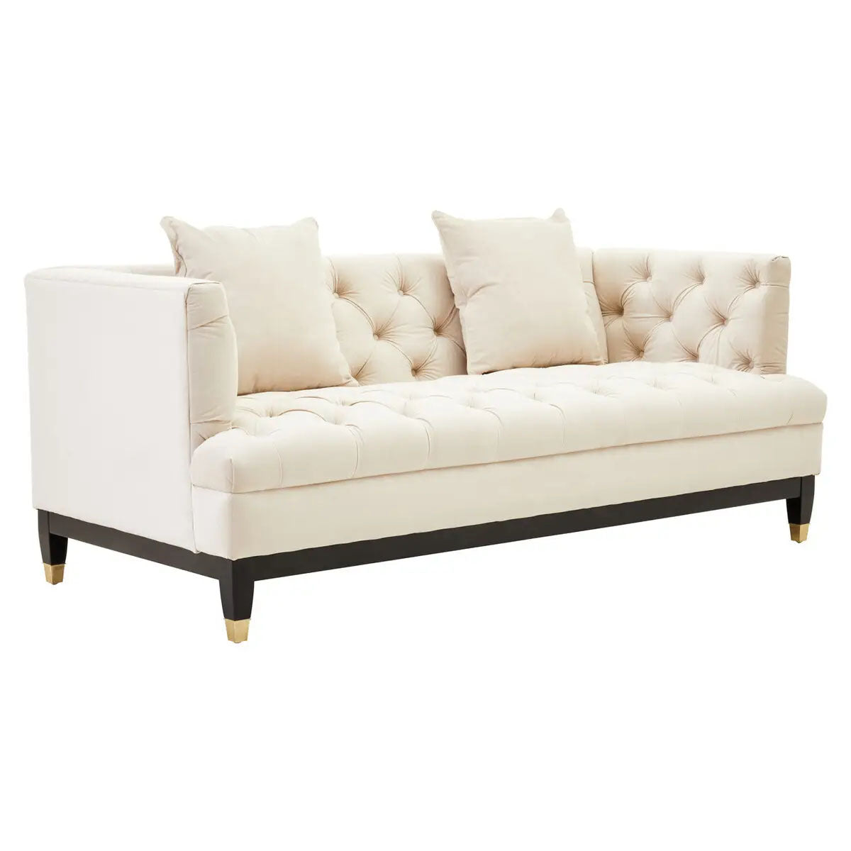 Beaumonde Home Sefira 2 Seat Ivory Fabric Sofa