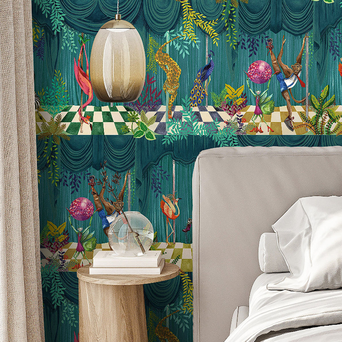 Brand McKenzie Creature Club Wallpaper - Emerald