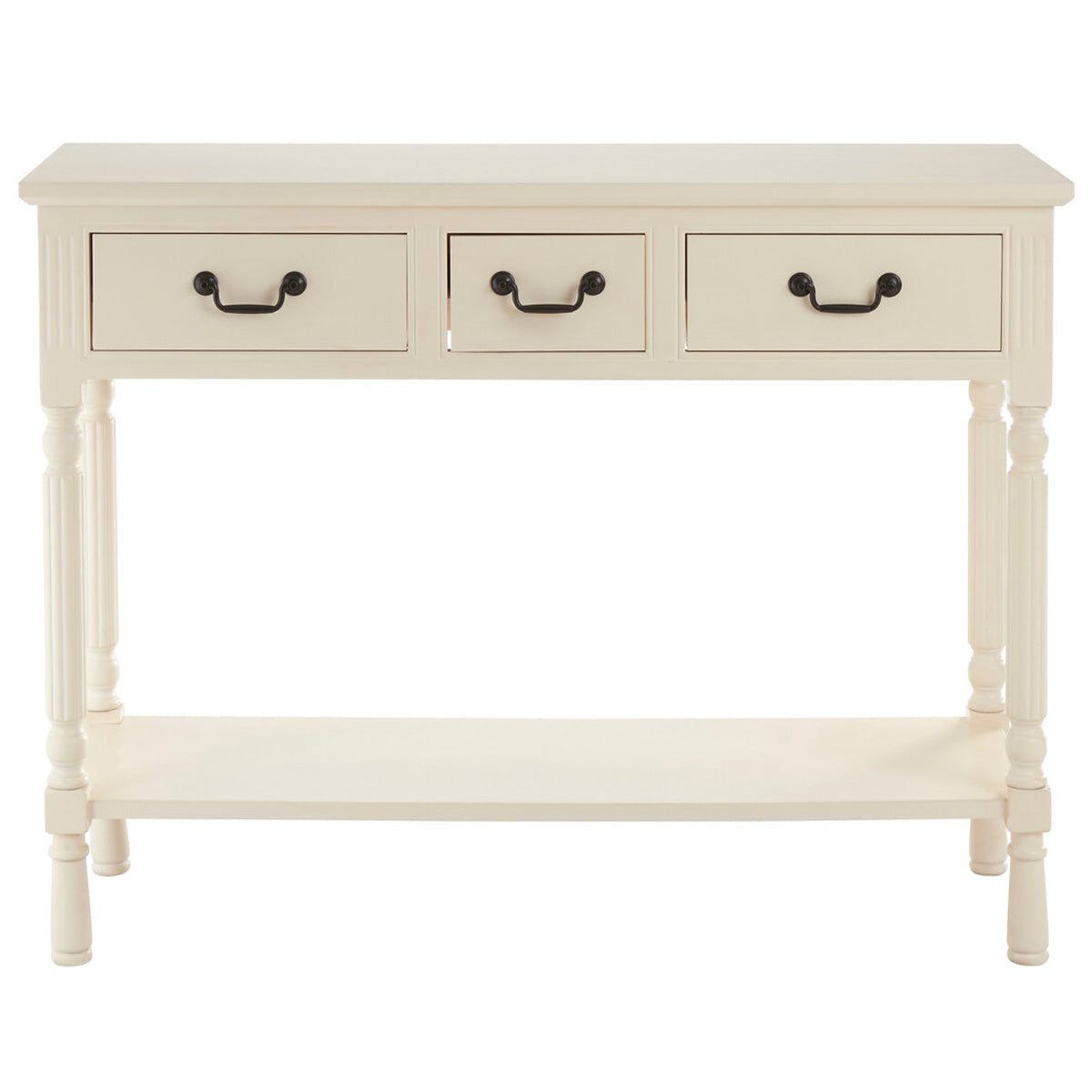 Beaumonde Home Heritage 3 Drawer White Console Table