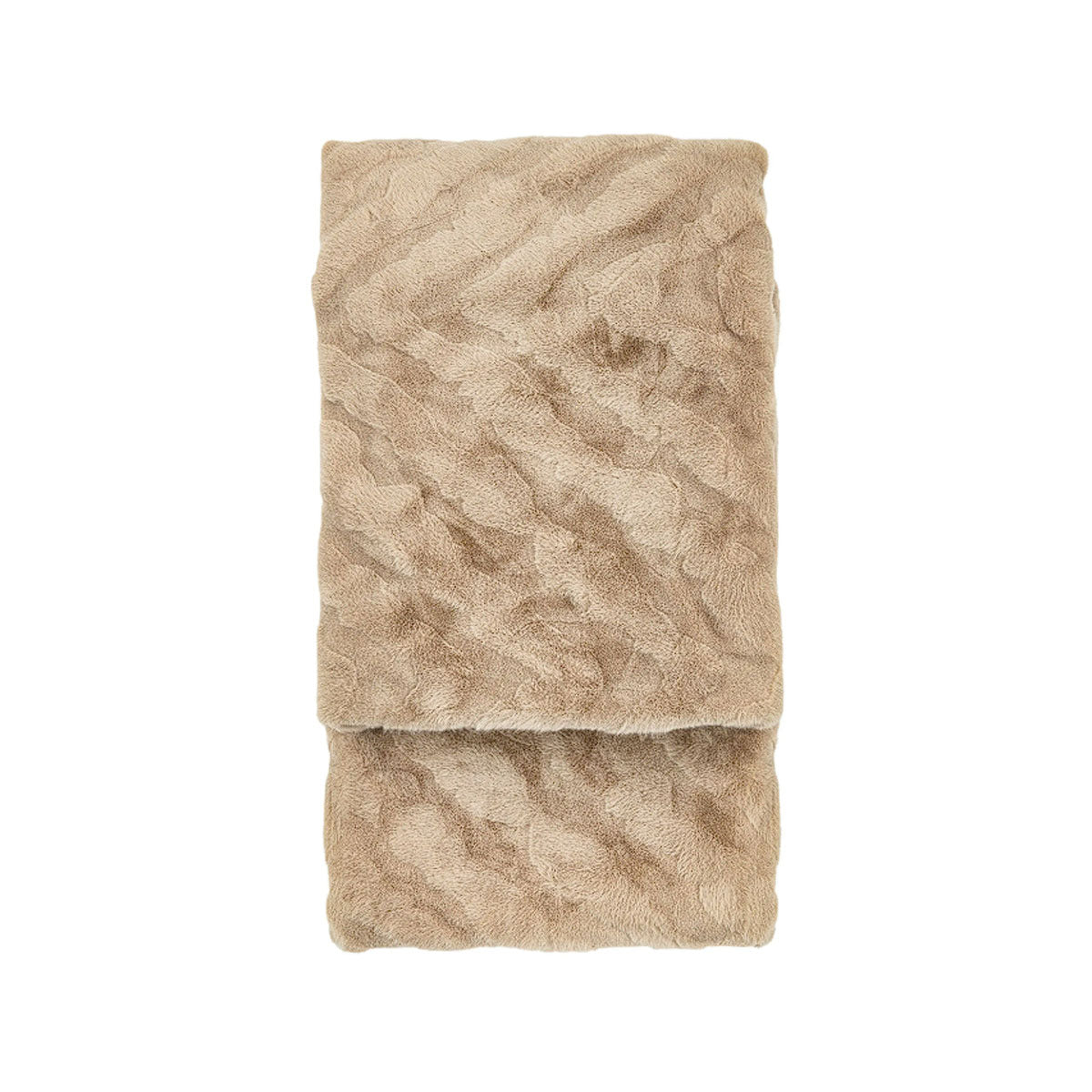 Gallery Direct Chevron Rabbit Faux Fur Throw Mink