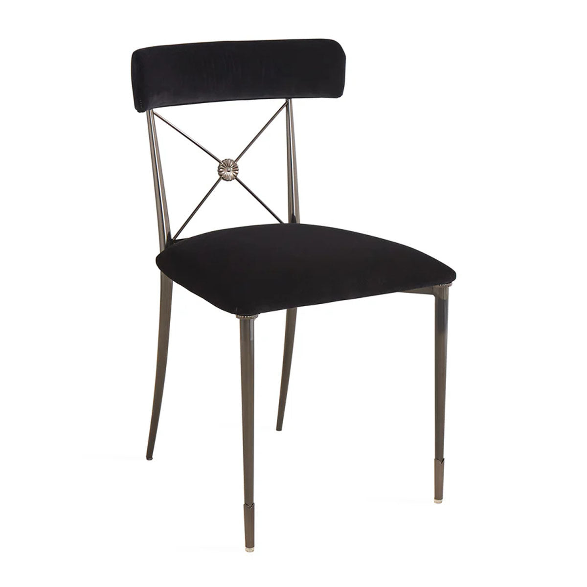 Jonathan Adler Rider Dining Chair - Rialto Midnight/Gunmetal