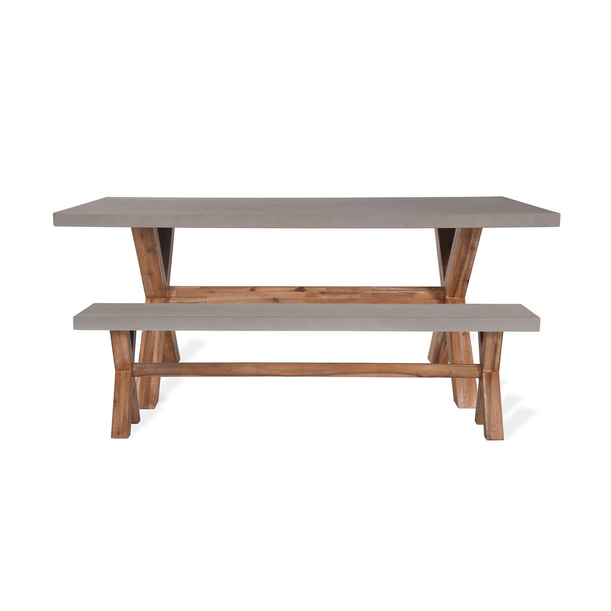 Garden Trading Burford Table & Bench Set Small Natural