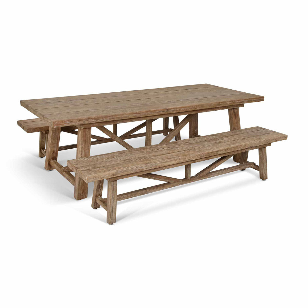 Garden Trading Chilford Solid Wood Table & Bench Set Large