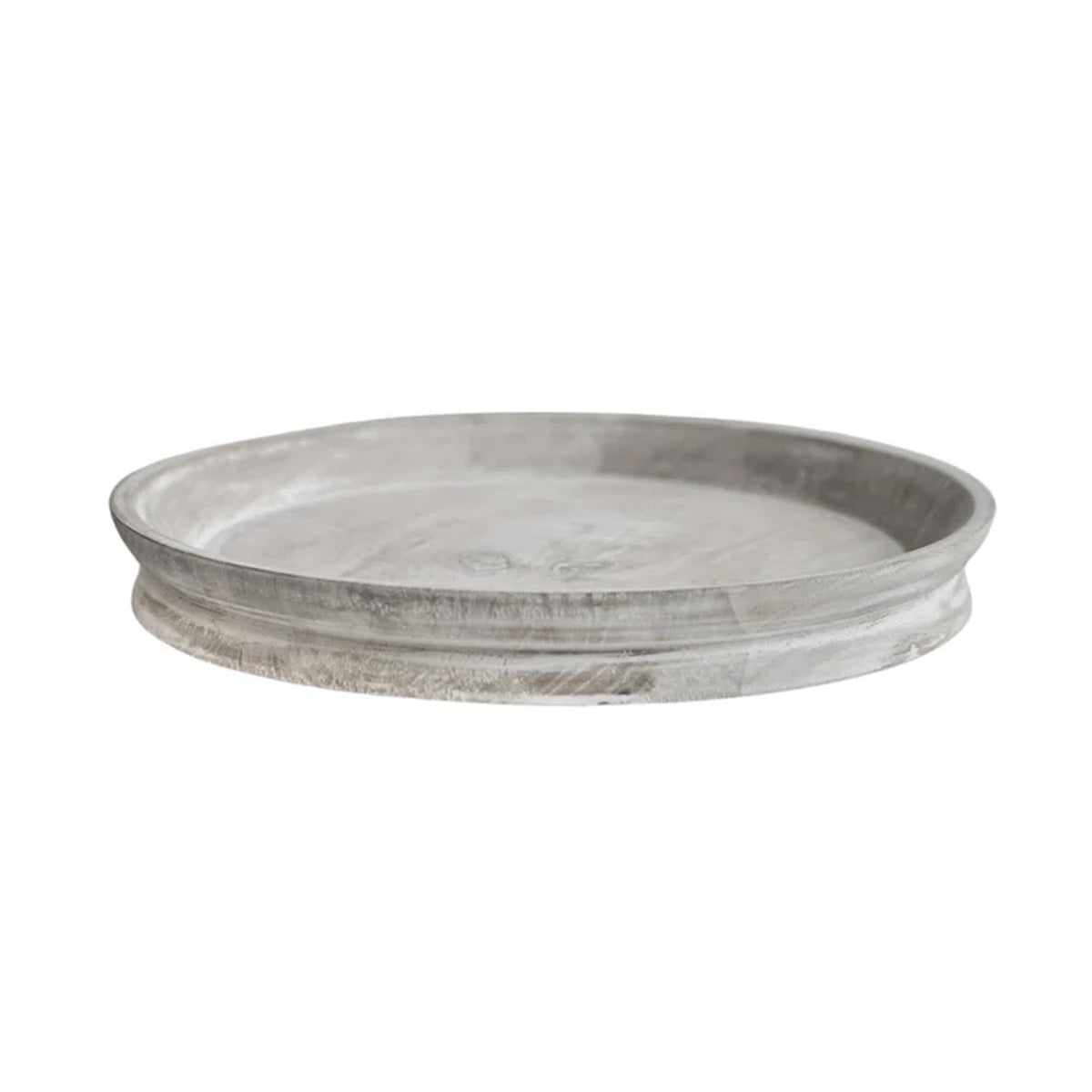 Ivyline Padstow White Wash Wooden Candle Tray