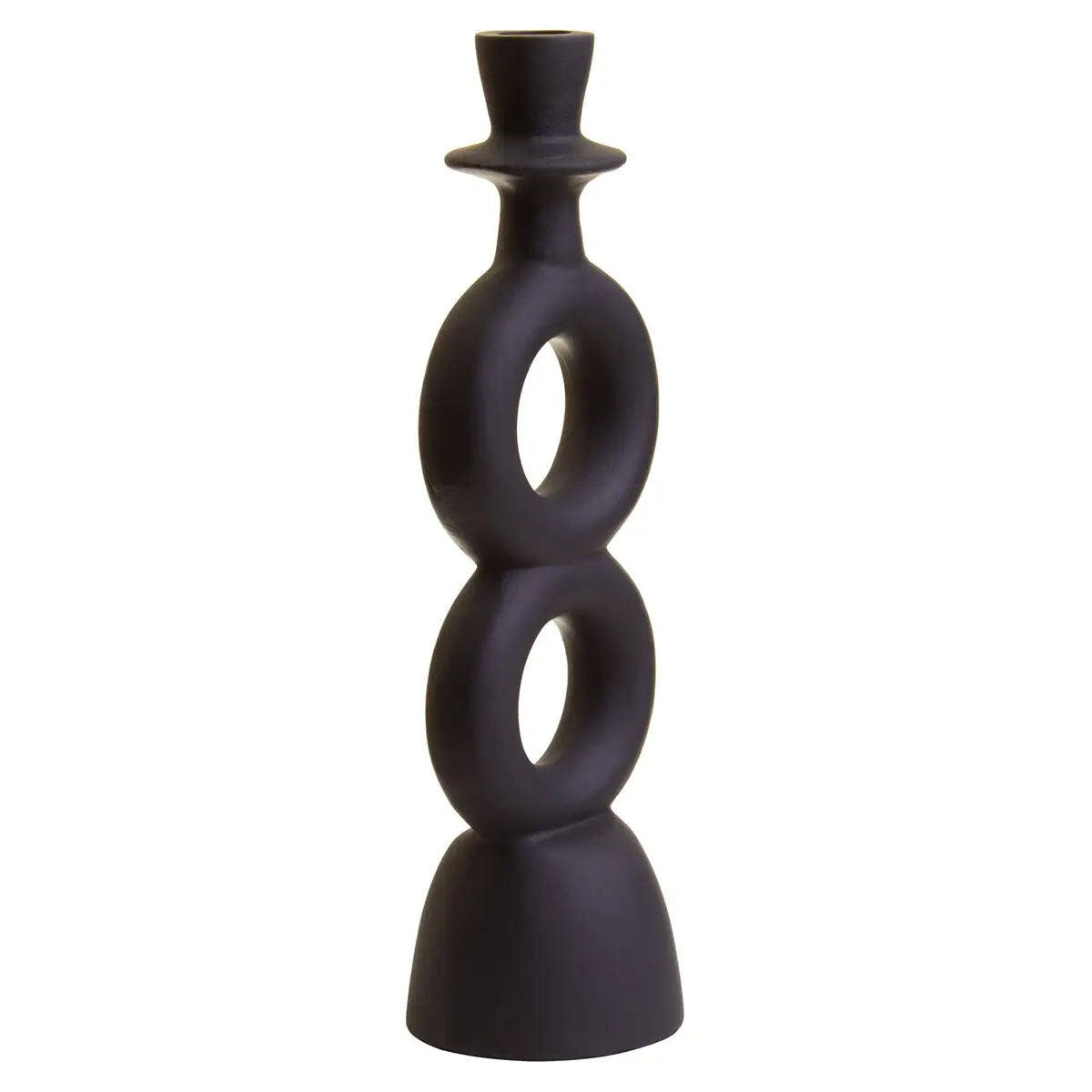 Beaumonde Home Hapax Large Black Candle Holder