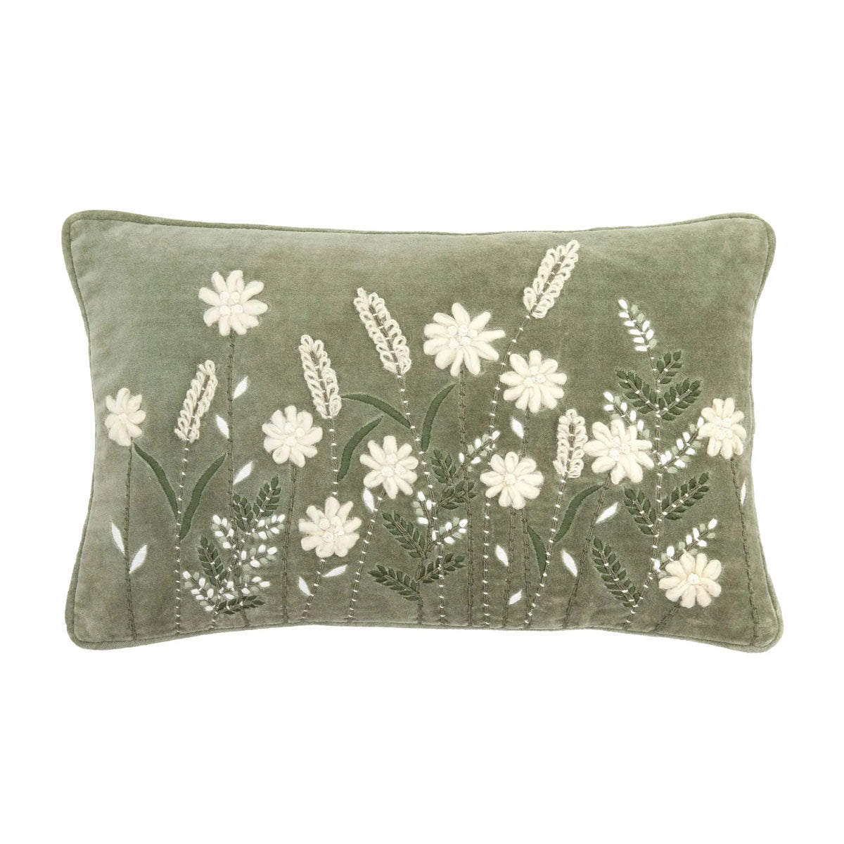 Gallery Direct Ennerdale Velvet Floral Cushion