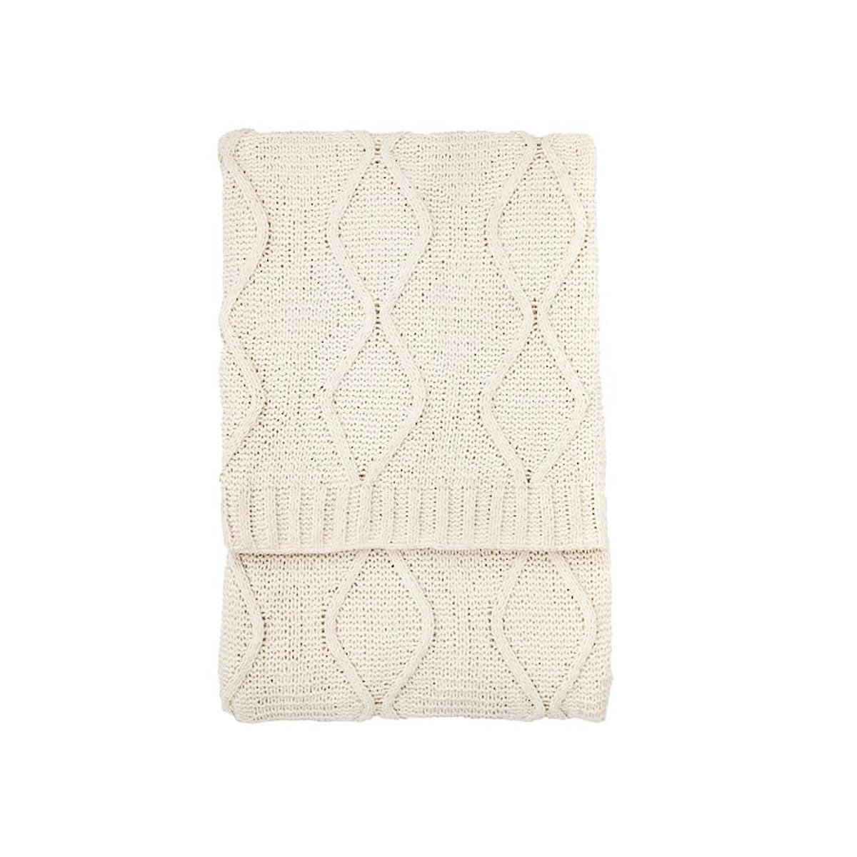 Gallery Direct Chenille Cable Throw
