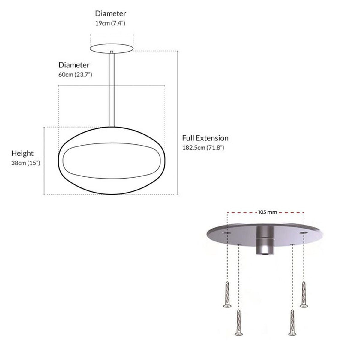Cocoon Fires Aeris - Black with a Steel Pole