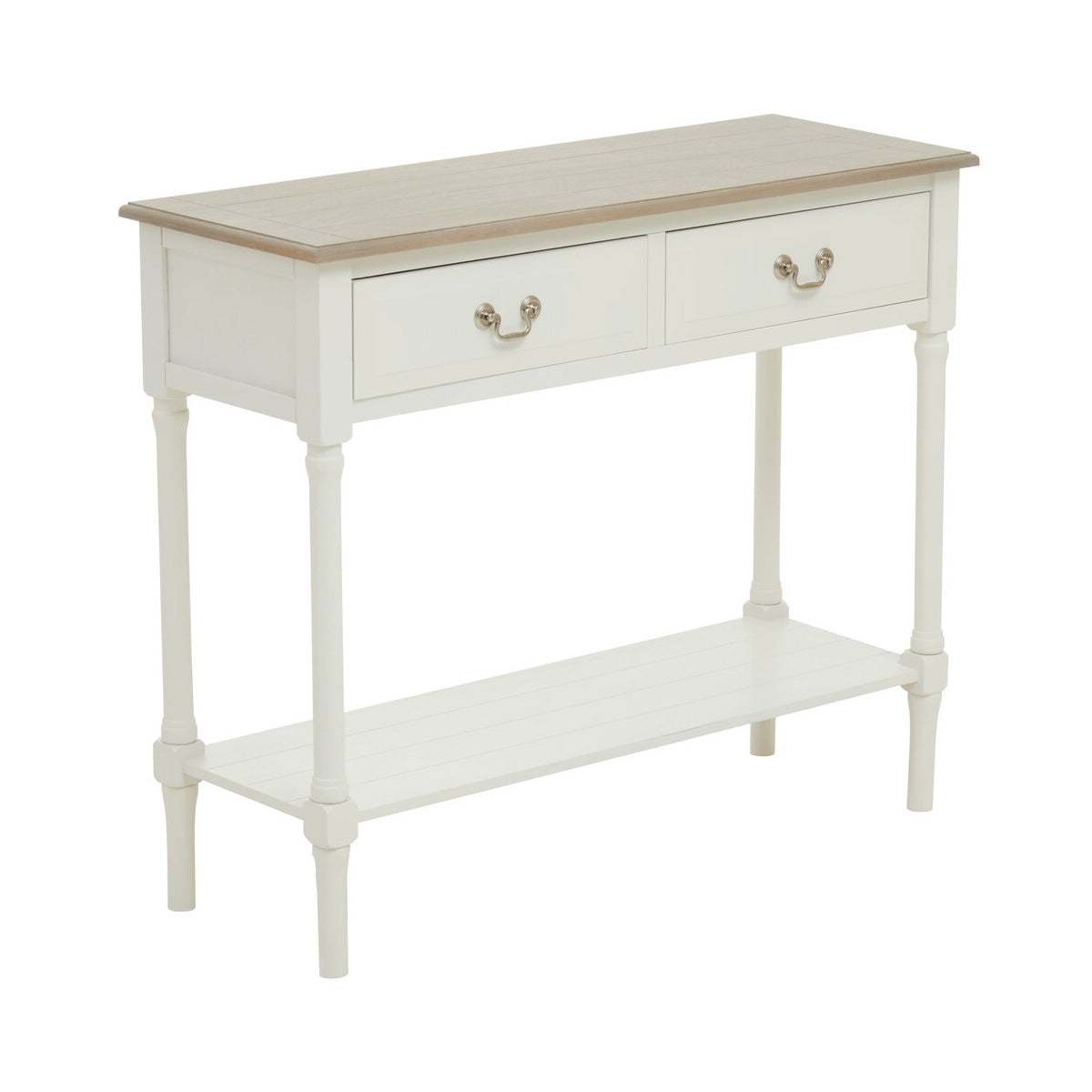 Beaumonde Home Heritage 2 Drawer Ivory Console Table