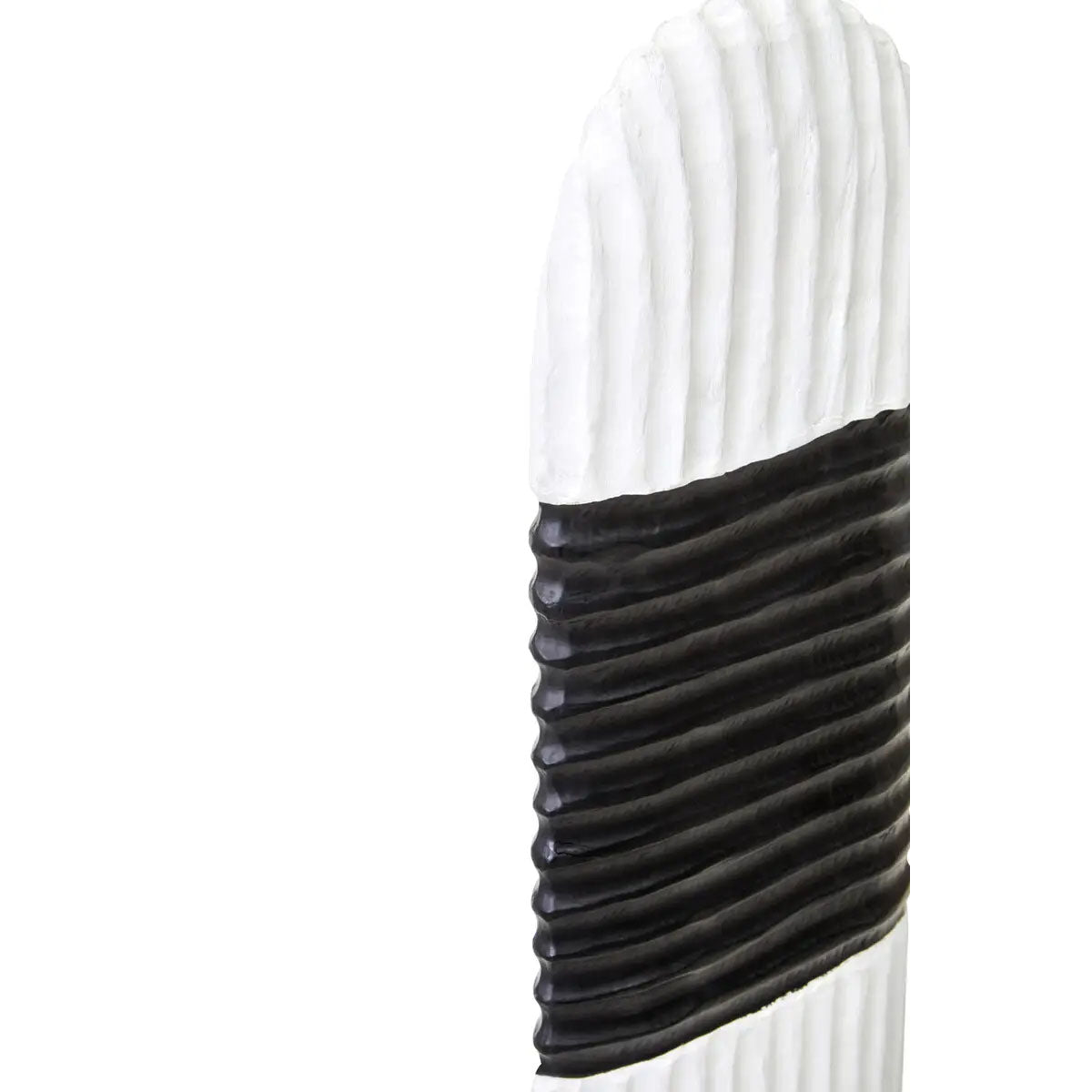 Beaumonde Home Fidel Black and White Mango Wood Oblong Sculpture