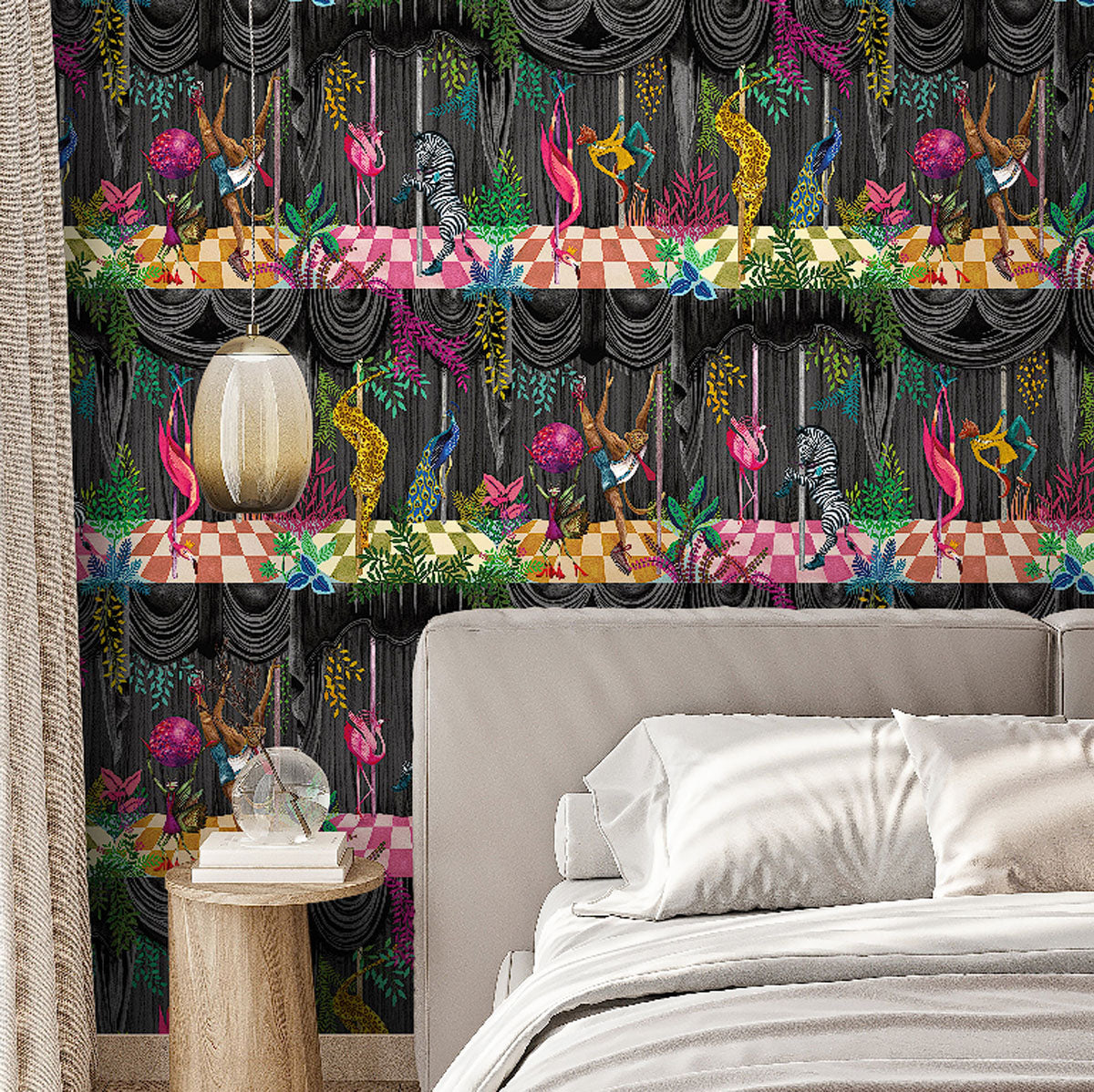 Brand McKenzie Creature Club Wallpaper - Slate Black